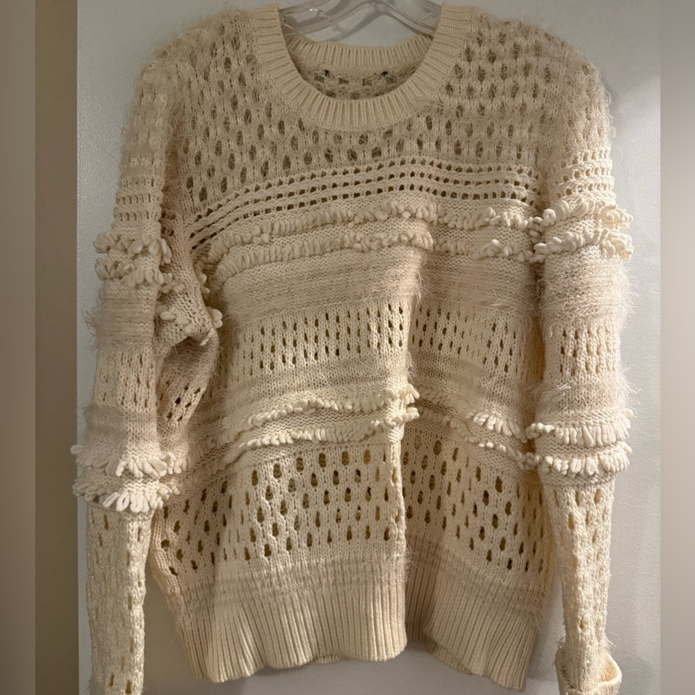 Banana Republic Cream Textured Women's Sweater. Euc.